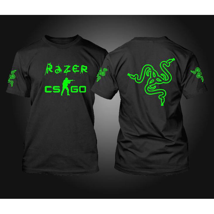 Áo thun Razer CSGO Counter-Strike Cotton Vòng cổ Áo thun Razer Áo ngắn tay mùa hè