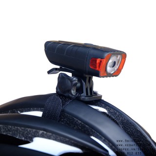 Đèn pha xe đạp hj-050 super lava pin sạc usb