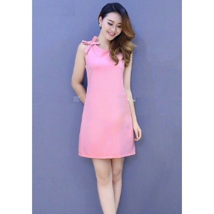 Đầm suông – phối nơ xinh xắn