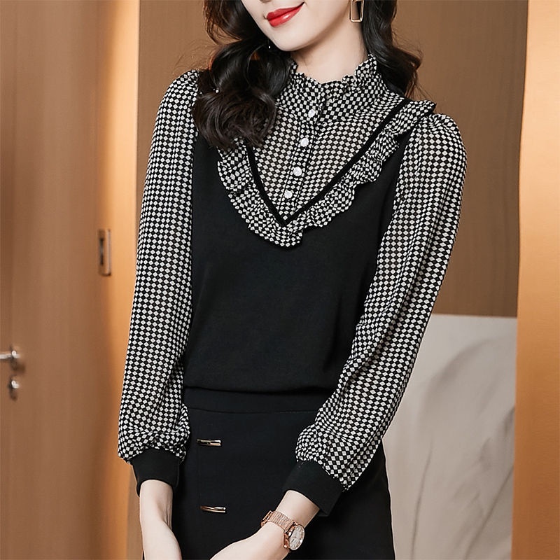 Áo sơ mi voan tay dài thời trang dành cho nữ