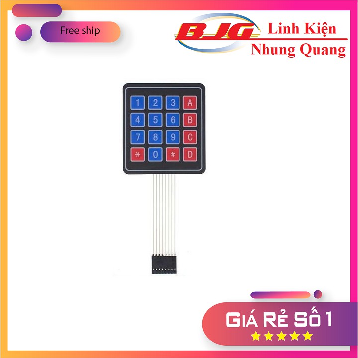 Bàn Phím dây Ma Trận Mềm 4x4 Keypad