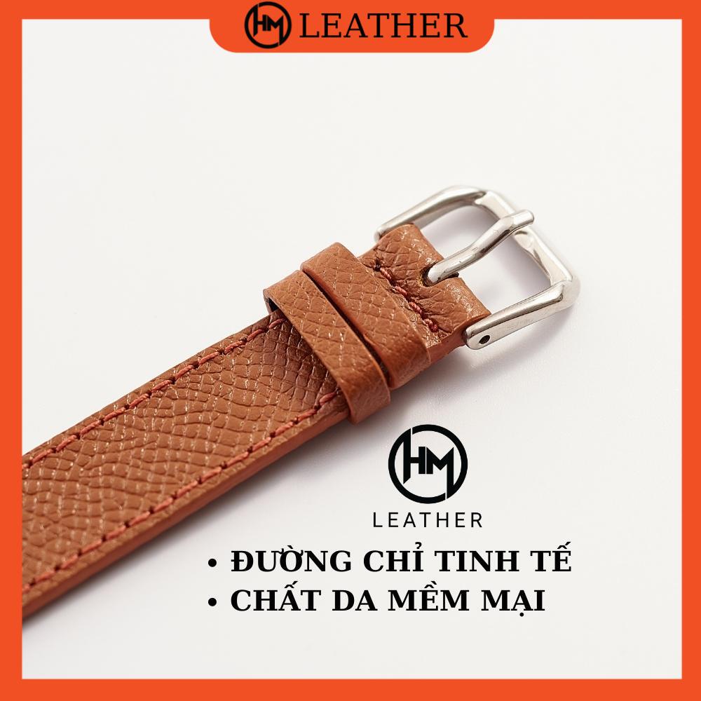 Dây da đồng hồ 14mm - Đủ size 12/14/16/18/20/22/24 - Thương hiệu Hima Leather - EPSOM