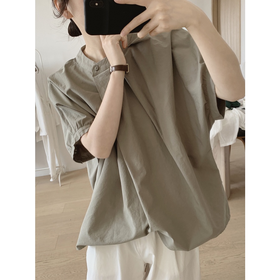 Áo Thun Cotton Tay Ngắn Dáng Rộng Cổ Tròn Thiết Kế Đơn Giản Thời Trang Mùa Hè Hàng Mới Dành Cho Bạn Nữ