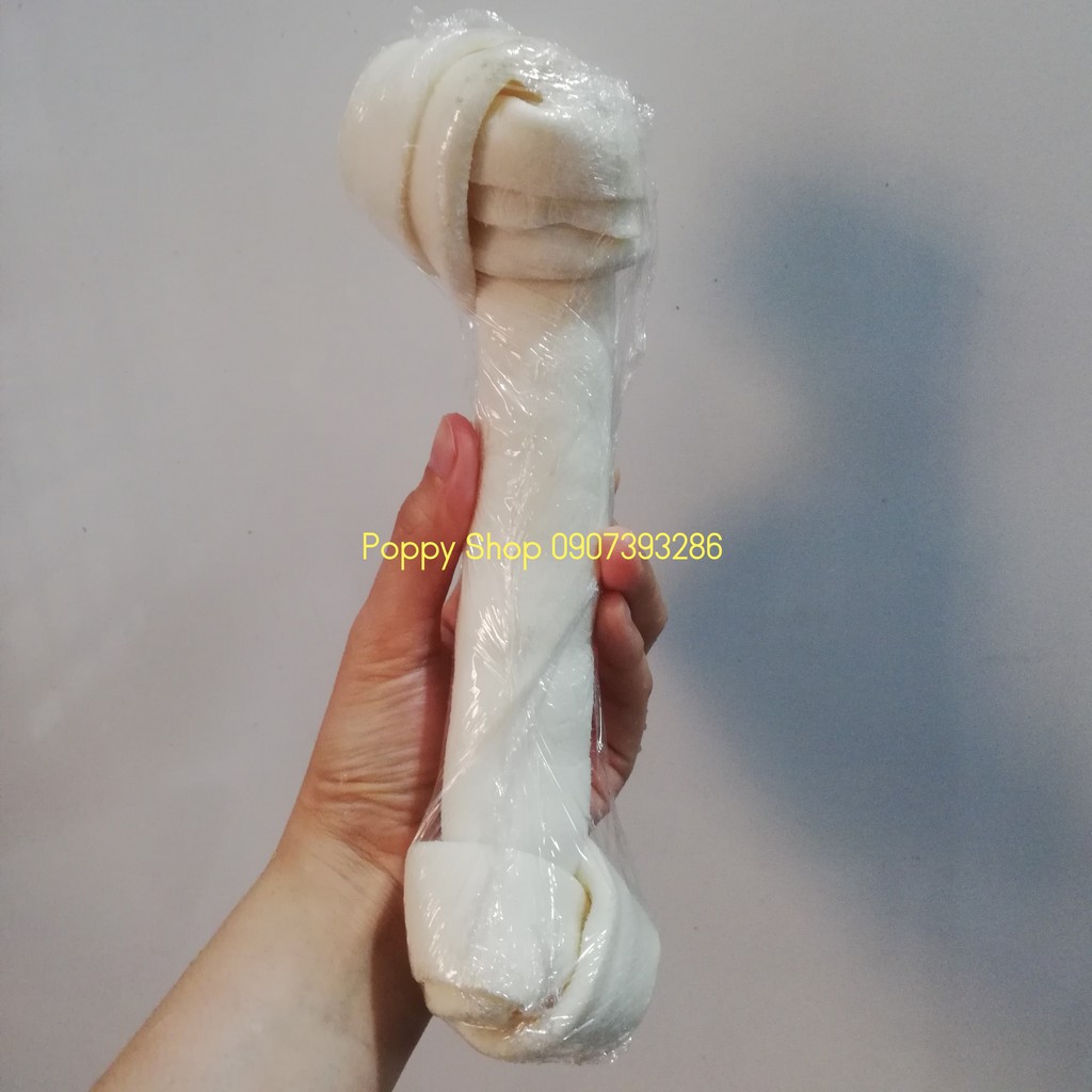 Khúc Xương Da Bò Vị Sữa Cho Chó Cưng Gặm Size 22 cm Cục Bự