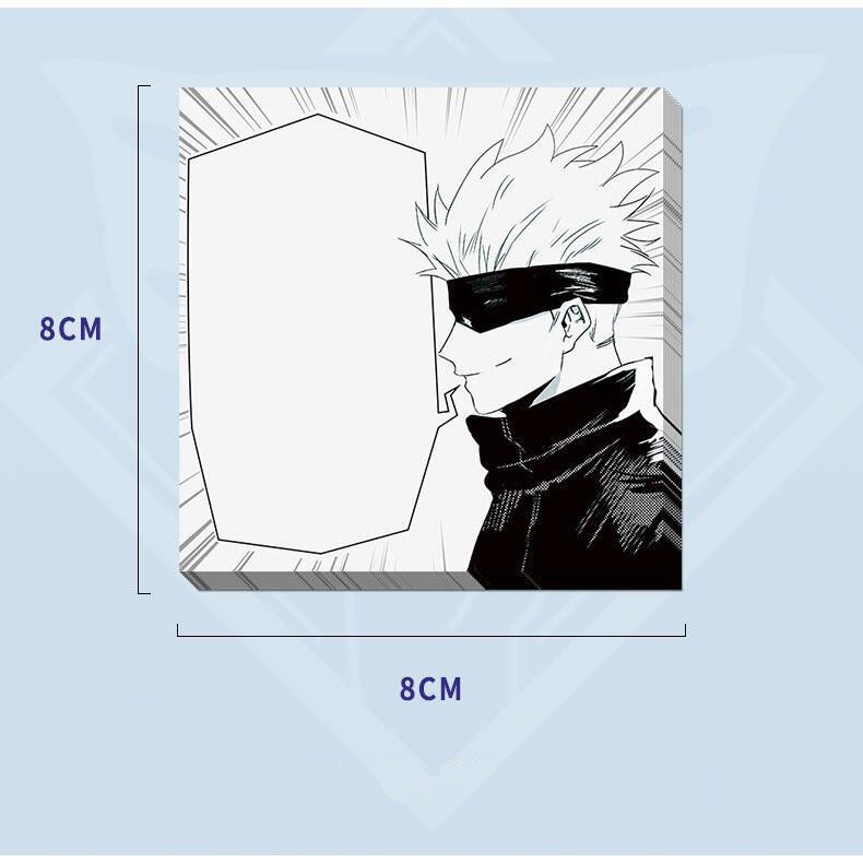 Bộ 50 Giấy Dán Ghi Chú Tự Dính Hình anime jujutsu kaisen inumaki toge / gojo satoru geto suguru itadori yuji Cho Học Sinh