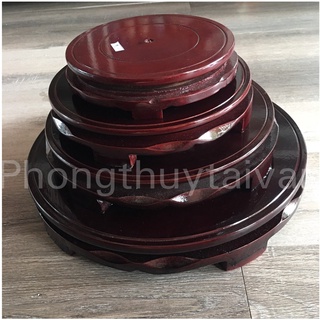 Đế gỗ kê tròn XOAY_video từ 10-20cm(Kê Thiềm thừ,Tượng phật,Bát hương ....)