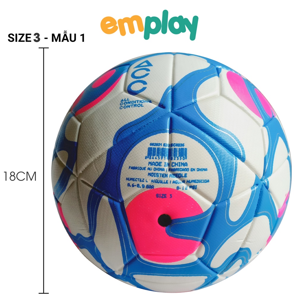 Quả bóng đá trẻ em size 3,4,5 trái banh đá bóng chất liệu da tổng hợp PU cao cấp Emplay
