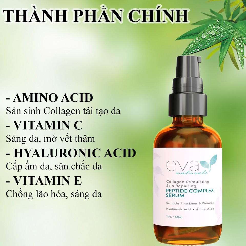 Serum Chứa Peptide Giúp Trẻ Hóa và Chống Lão Hóa Da Eva Naturals Peptide Complex Serum 60ml | BigBuy360 - bigbuy360.vn