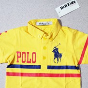 Áo thun cotton bé trai in ngựa phối sọc