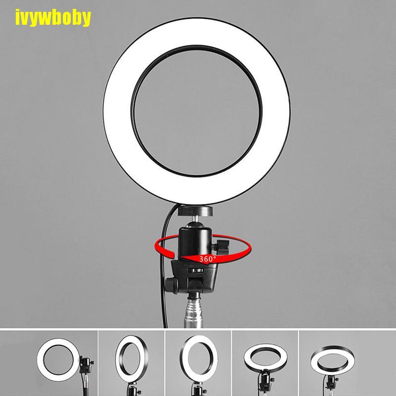 Đèn Led Tròn 6 "5500K Cổng Usb Có Thể Điều Chỉnh Độ Sáng Hỗ Trợ Quay Video Live Vbml Cho Điện Thoại | BigBuy360 - bigbuy360.vn