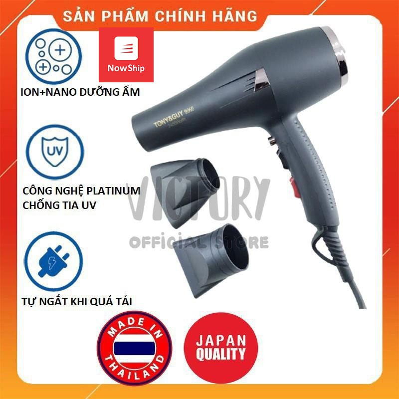 [ION+NANO] Máy Sấy Tóc TONY & GUY 9966 Chính Hãng Chuyên Nghiệp Tạo Kiểu Công Suất Lớn 2 Chiều Nóng Lạnh Có Ion 2400W