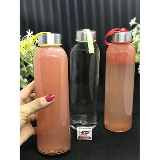 Bình Nước Thủy Tinh, Chai Detox Có Dây Xách 300ml, 500ml - Hàng Đẹp