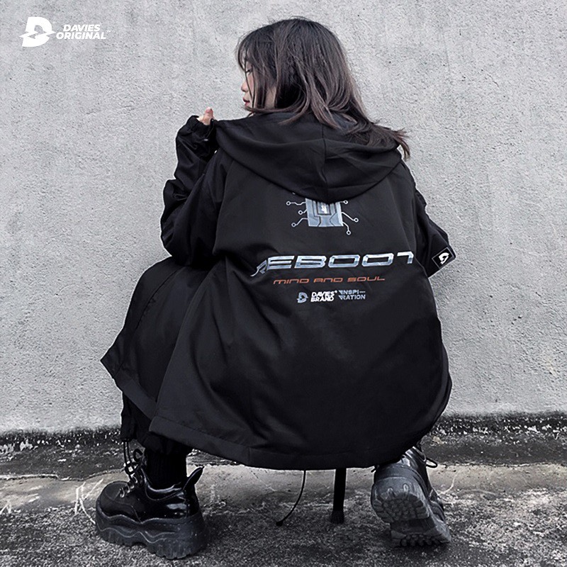 nam áo khoác Áo khoác dù có nón Techwear Reboot Tactical - Jacket local brand DAVIES