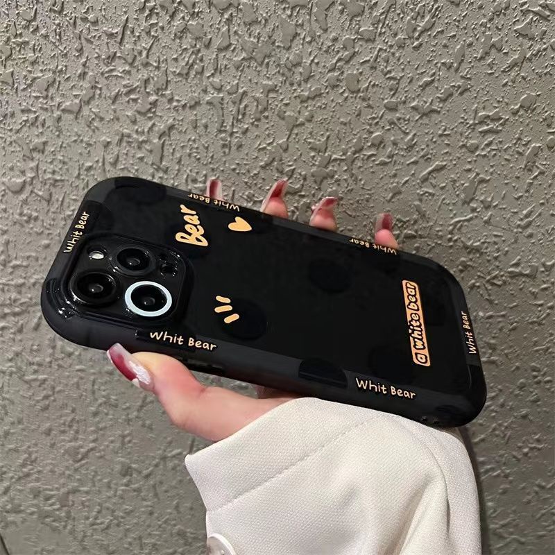 Ốp Điện Thoại Trong Suốt Chống Sốc Chống Sốc Họa Tiết Chấm Bi Và Chữ Tiếng Anh Cho iphone 12 13 11 Pro Max X Xs Max Xr