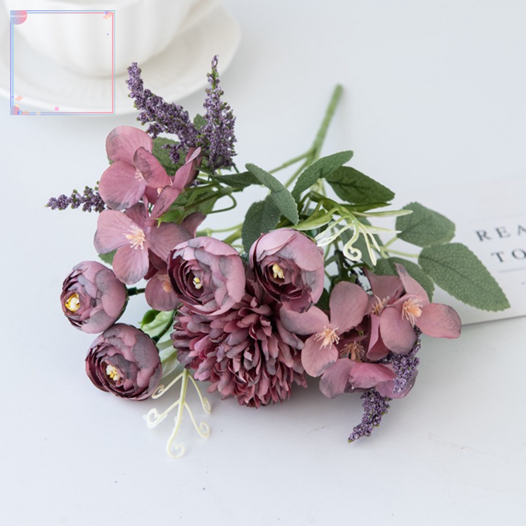 (DOV) Bó Hoa Giả Phụ Kiện Tiệc Tùng Không Kèm Bị Bị