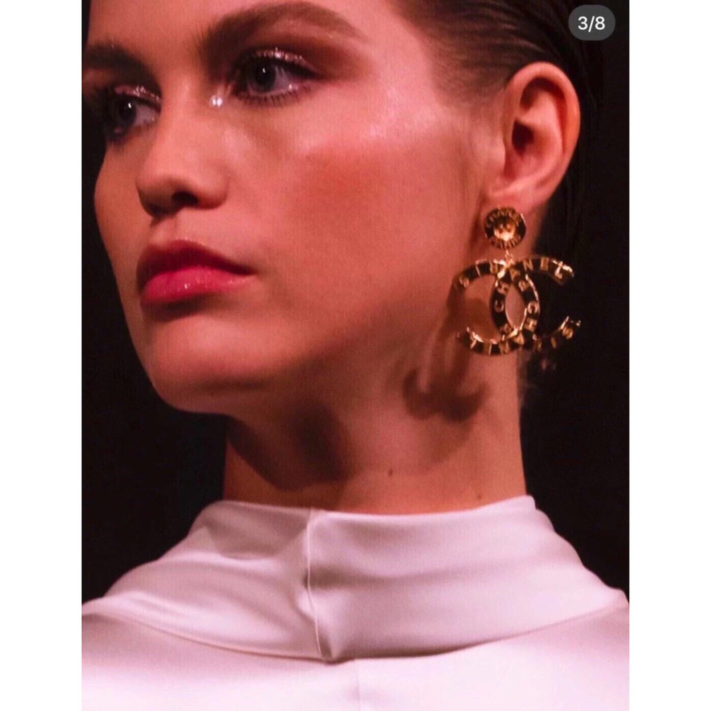 Bông tai mạ bạc 925 hình chữ C thời trang nữ