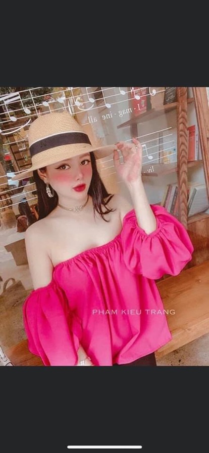Áo ống bẹt vai tay phồng - hàng loại 1