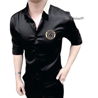 Sơ mi nam chất lụa dài tay dài tay .sơ mi nam đem vờ sạc -bỏ_sỉ
