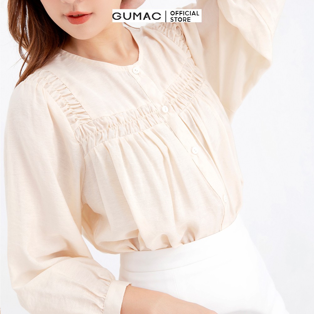 [Mã WABRGM11 giảm 10% đơn 250K] Áo sơ mi nữ chạy smockin GUMAC AB660 | BigBuy360 - bigbuy360.vn