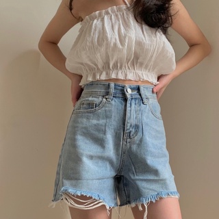 quần short jeans cạp cao QB253 LOLLIE STUDIO