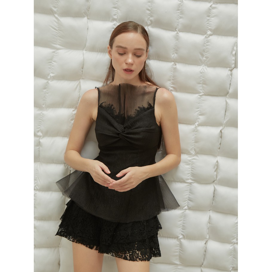 COCO SIN - Quần Váy Ren Tầng Đen | BigBuy360 - bigbuy360.vn