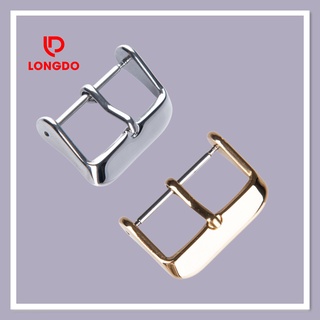 [HÀNG HIỆU] Khóa đồng hồ thép không gỉ 316 - Đủ size 10/12/14/16/18/20/22/24mm - Longdo Leather