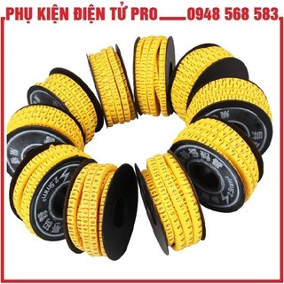 VÒNG ĐÁNH SỐ DÂY MẠNG CUỘN 100 SỐ TỪ 0 ĐẾN 9 (VÀNG)