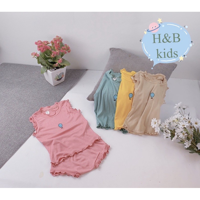 bộ cotton tăm siêu xinh bé gái