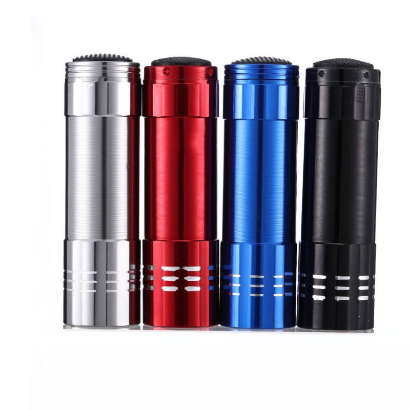 Đèn Pin UV Ánh Sáng Tím UV Đèn Pin Kiểm Tra Xiền Giấy Chất Liệu Hợp Kim Nhôm UV Đóng Rắn Đèn Phát Hiện Chất Huỳnh Quang