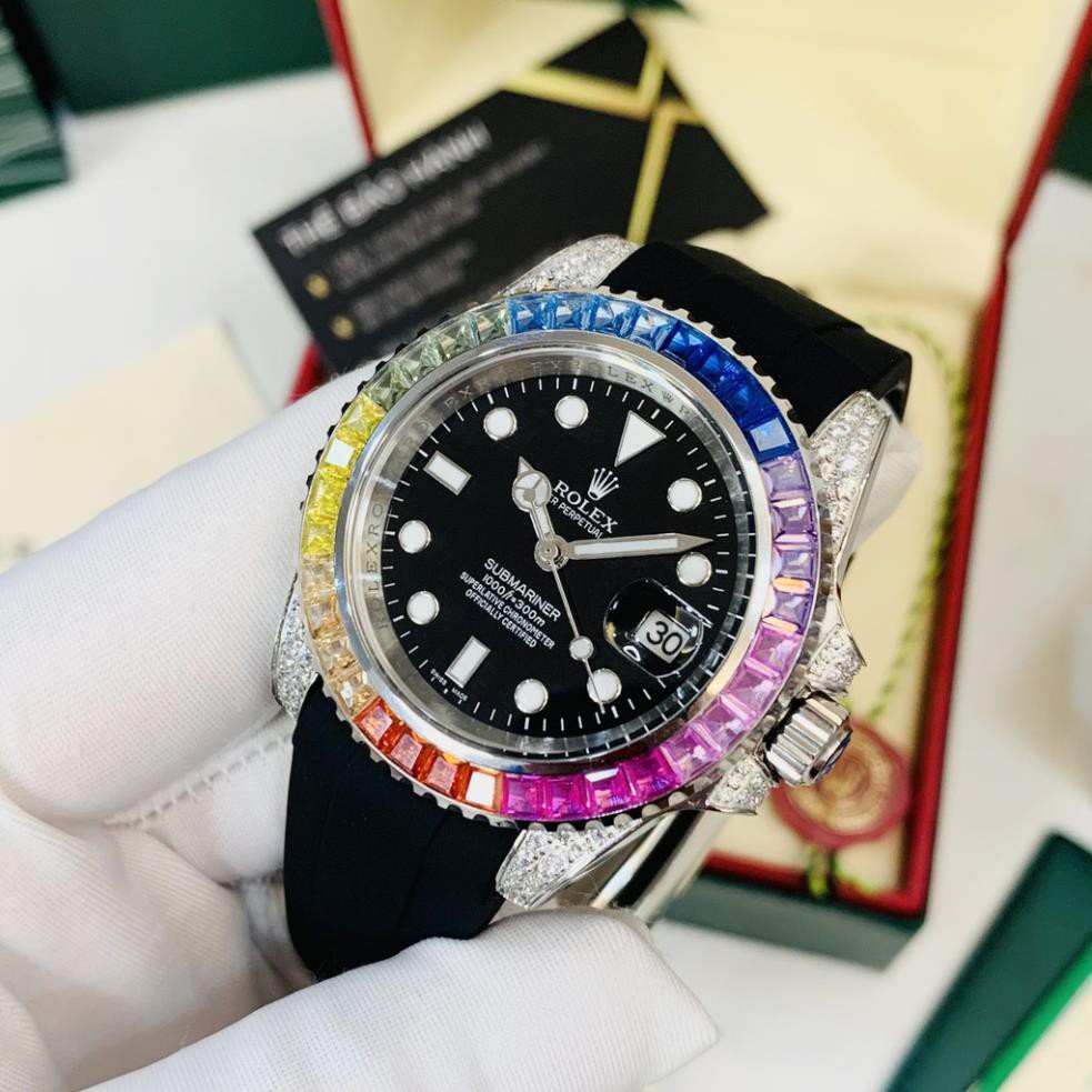 Đồng hồ nam RL-F1 máy cơ automatic viền băm ngũ sắc dây cao su cao cấp DH554 - Shop953 | BigBuy360 - bigbuy360.vn