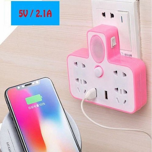 [Siêu Sale] Ổ Cắm Điện Thông Minh Tích Hợp Cổng Sạc USB 5V/2A + Đèn Ngủ