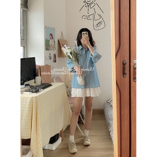 Áo sơ mi jeans giấy