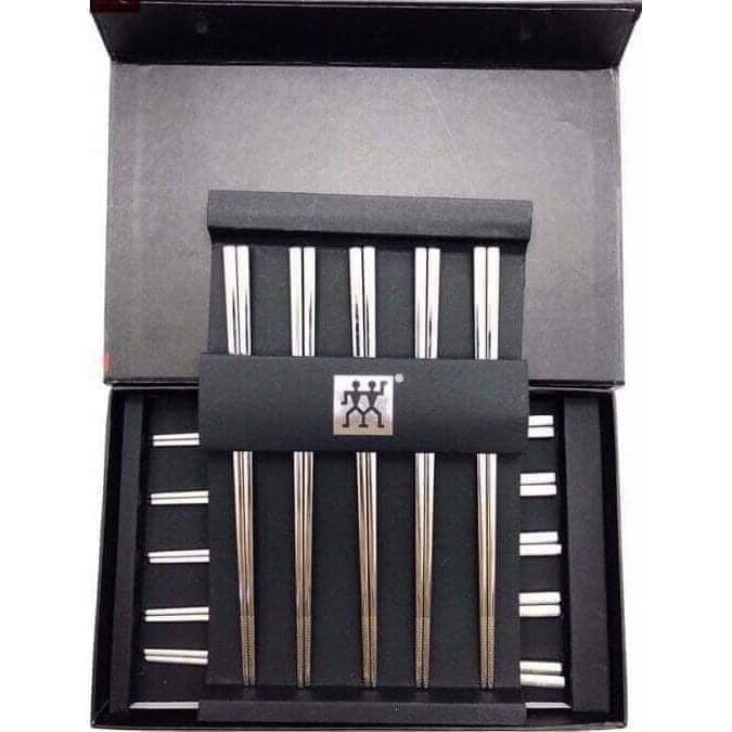 SET 5 ĐÔI ĐŨA INOX ZWILLING ĐỨC BỀN ĐẸP, SẠCH KHÔNG LO ẨM MỐC