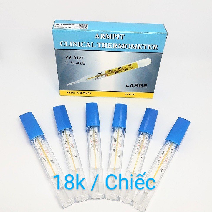 Nhiệt kế thủy ngân (1 hộp 12 chiếc bán sỉ)