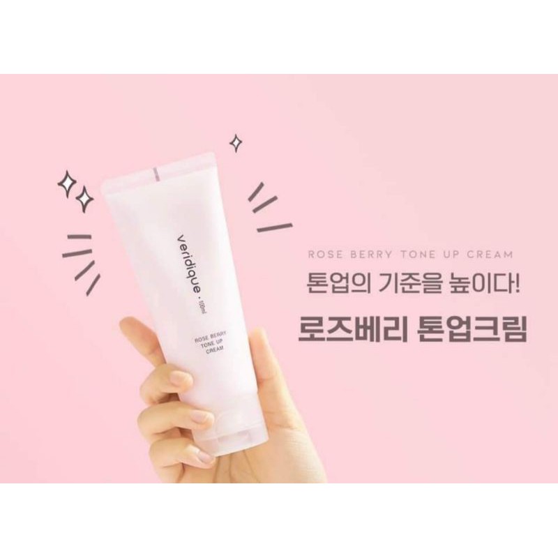 Kem nâng tone hoa hồng đan mạch Veridique Rose Berry Tone Up Cream