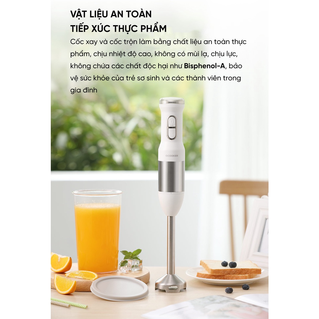 Máy xay thực phẩm cầm tay Xiaomi Ocooker CD-HB01 - Máy xay sinh tố cầm tay Ocooker