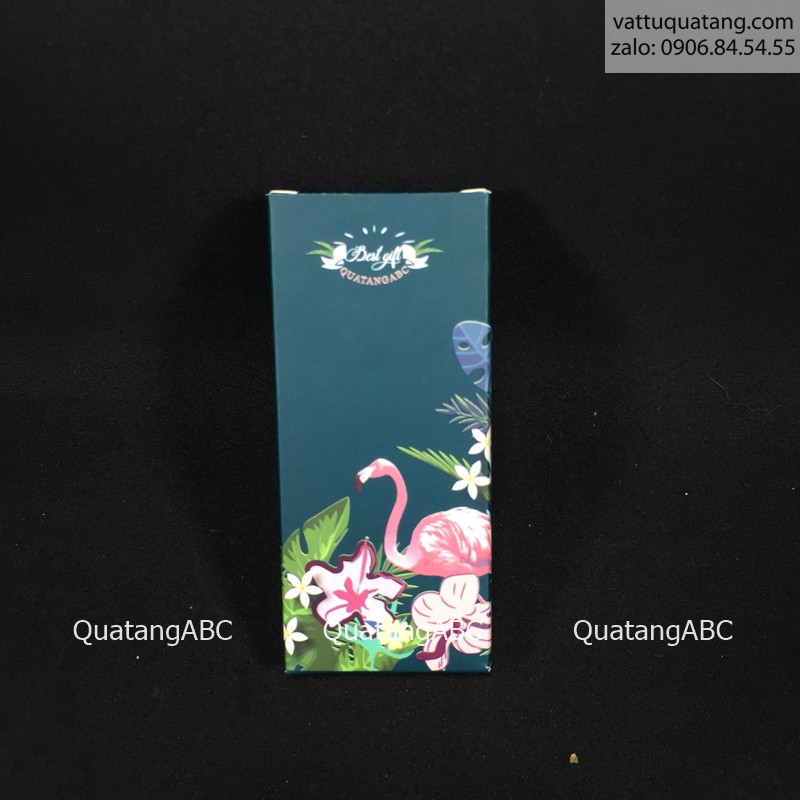 Hộp hoạ tiết chim cò 4.7x1.2x10.7cm