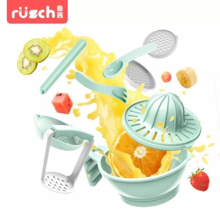 Bộ chế biến ăn dặm kiểu nhật 10 chi tiết skids rusch