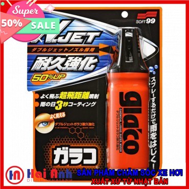 [Made in Japan] Phủ Nano Ô Tô Chống Mưa Tức Thì Glaco "W" Jet Strong G-64 Soft99 | Japan