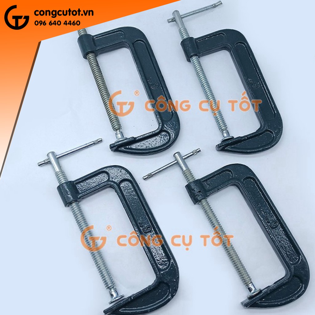 Bộ 4 vam gang chữ C 6 inch chuyên dùng trong nghề mộc