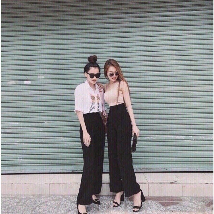 Quần nữ ống suông ống rộng đen be xám xanh than S M L XL 2XL | BigBuy360 - bigbuy360.vn