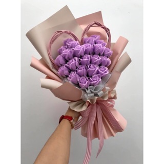 (Mẫu thiết kế mới) Bó hoa sáp khung hình trái tim cao cấp
