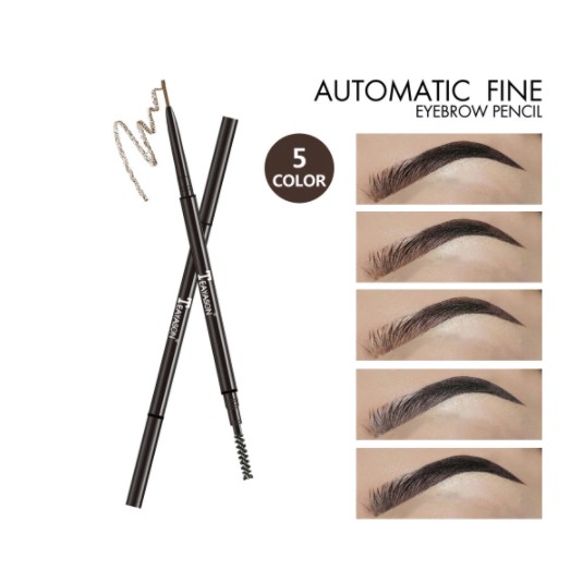 (Hàng Mới Về) Bút Chì Kẻ Lông Mày Hai Đầu Tự Động Không Thấm Nước Lâu Trôi Đầu Mảnh 1.5mm