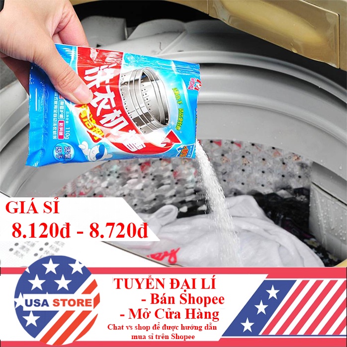Gói Tẩy Vệ Sinh LỒNG MÁY GIẶT - Diệt Khuẩn, Tẩy Sạch Chất Cặn, Mảng Bám, Ẩm Mốc Hiệu Quả