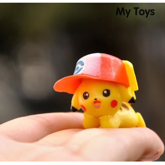 Mũ Bóng Chày Series Pikachu Hộp Mù ELF Đồ Trang Trí Tay Búp Bê Thú Nhựa Pokemon Pokémon Hộp Quà Tặng