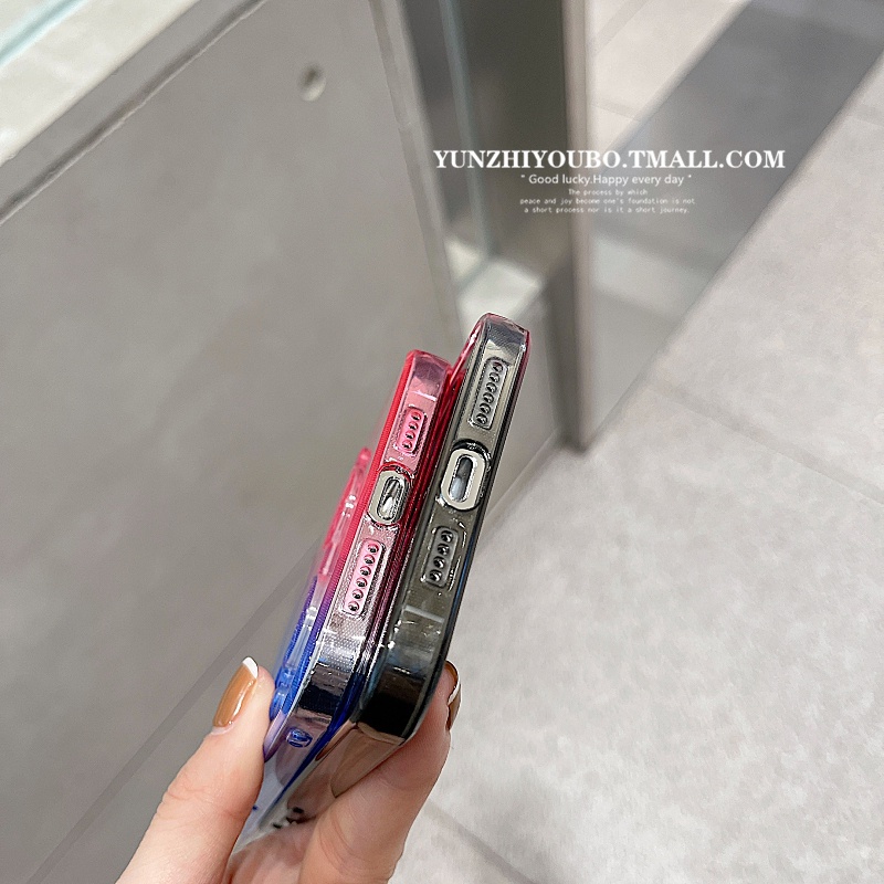 Ốp Điện Thoại Mềm Trong Suốt Màu Sắc Cầu Vồng Cho iPhone 13 Pro Max 7 8 Plus X XS Max 11 12