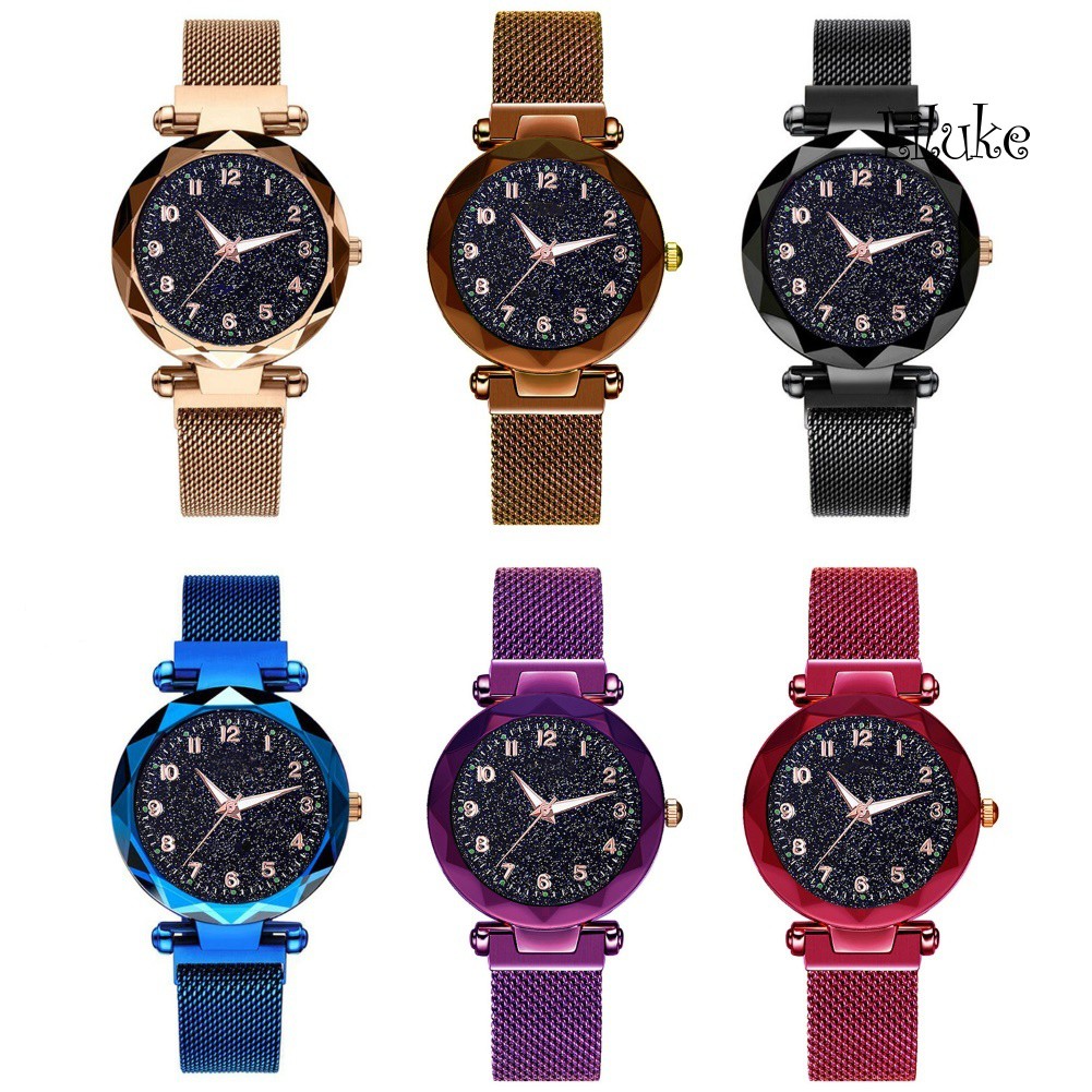 Đồng Hồ Quartz Mặt Analog Tròn Dây Kim Loại Khoá Nam Châm Thời Trang | BigBuy360 - bigbuy360.vn