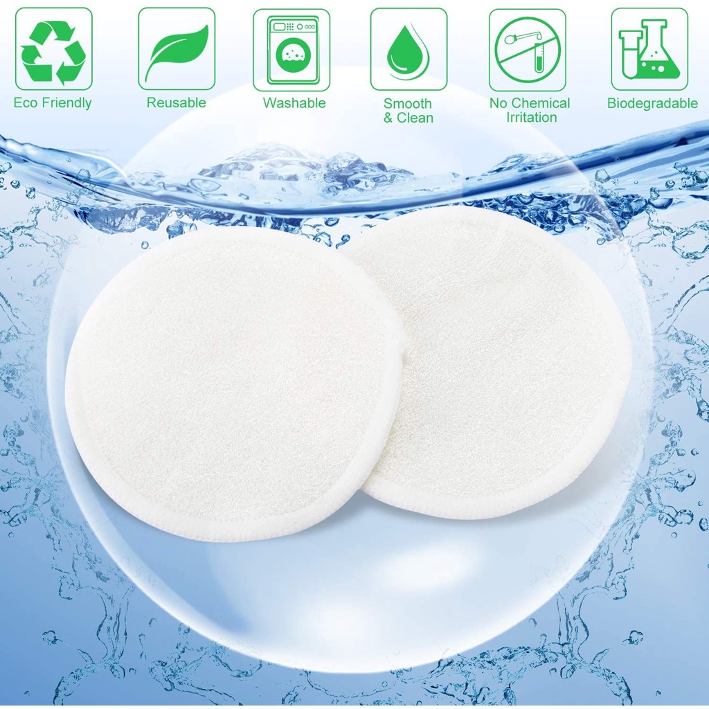 [Hàng mới về] Bông tẩy trang bằng cotton mềm mại có thể tái sử dụng bền bỉ