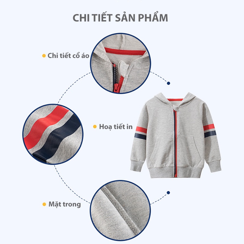 Áo Khoác Nỉ Da Cá thu đông phong cách Hàn Quốc cho trẻ em (3 - 8 tuổi) - Chính hãng 27KIDS