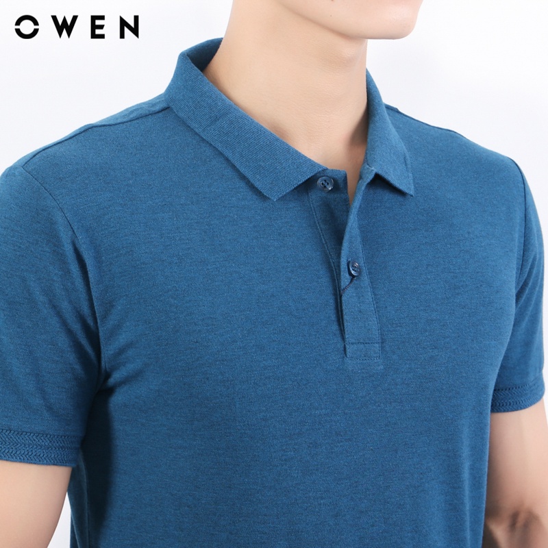 Áo polo ngắn tay Nam Owen  Cotton Bodyfit màu Xanh đậm - APV23700